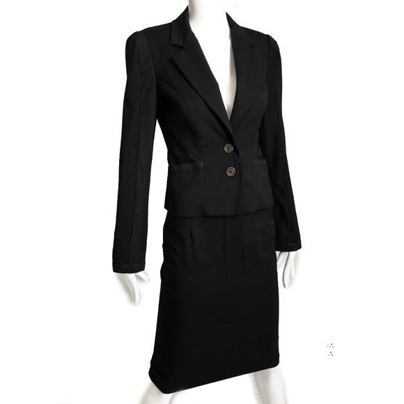 Roberto Cavalli Skirt Suit Power Suit 2pc Jacket & Skirt Sz 40 Vintage - Picture 1 of 8